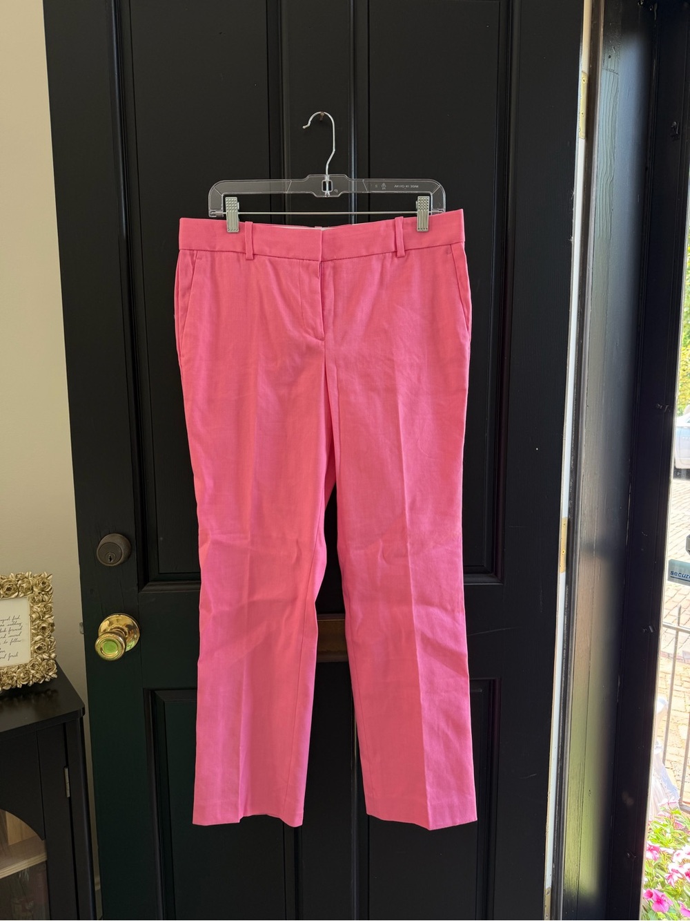 Ann Taylor Hot Pink Straight-Leg Pants